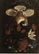 Juan de  Espinosa Floral still life arranged in conch shell Germany oil painting artist
